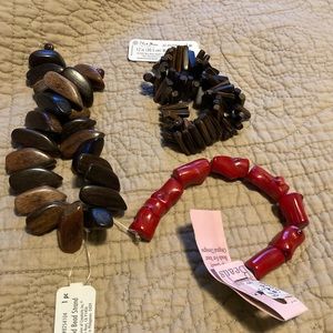 Assortment of Wood Bead Strands